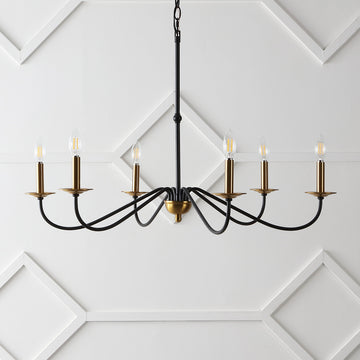 Wicklow 34.75" Bohemian Farmhouse Iron LED Chandelier